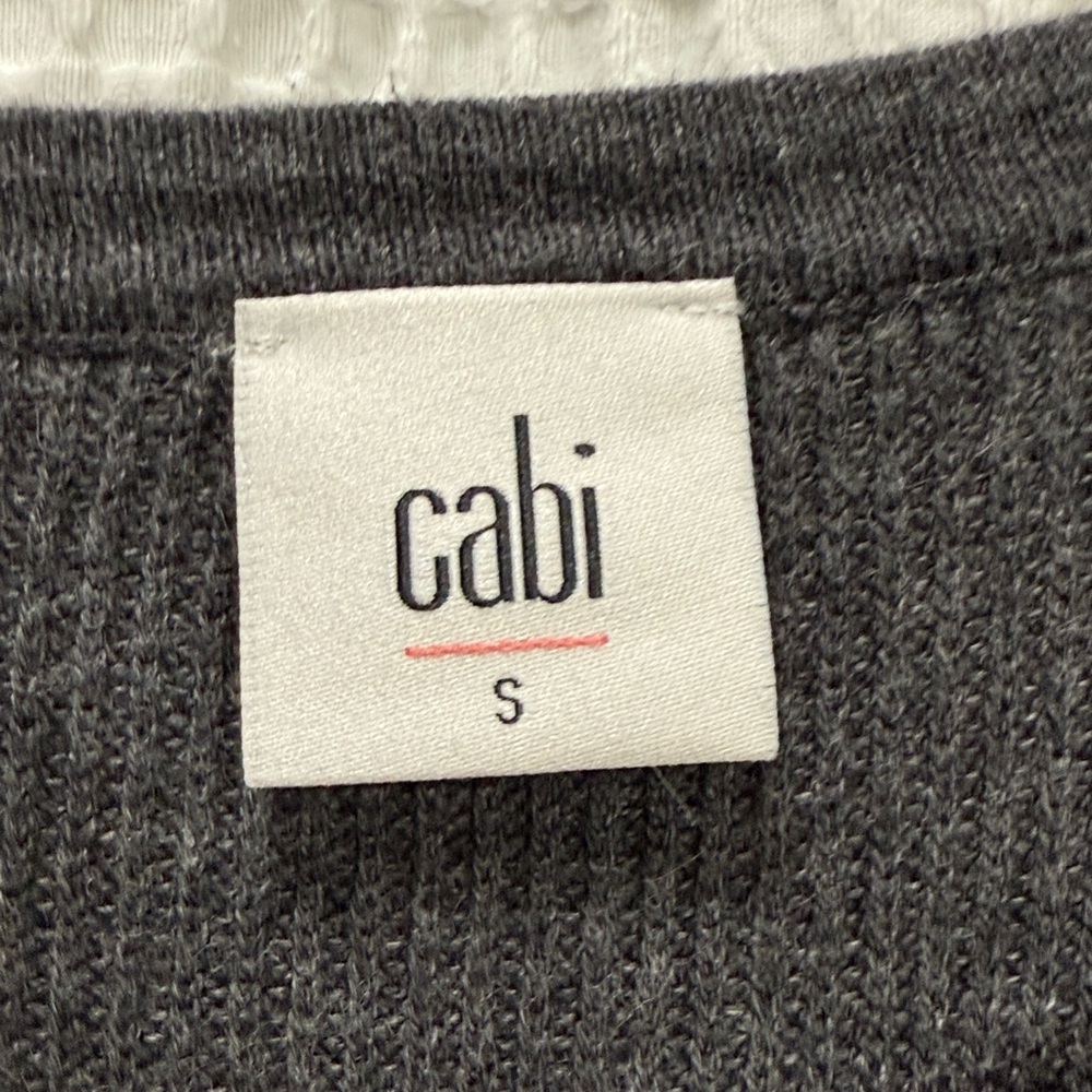 CAbi Clair Snuggle Gray Cotton Blend Sweater Knit Tunic Sz S oversized comfy GUC - Picture 2 of 7
